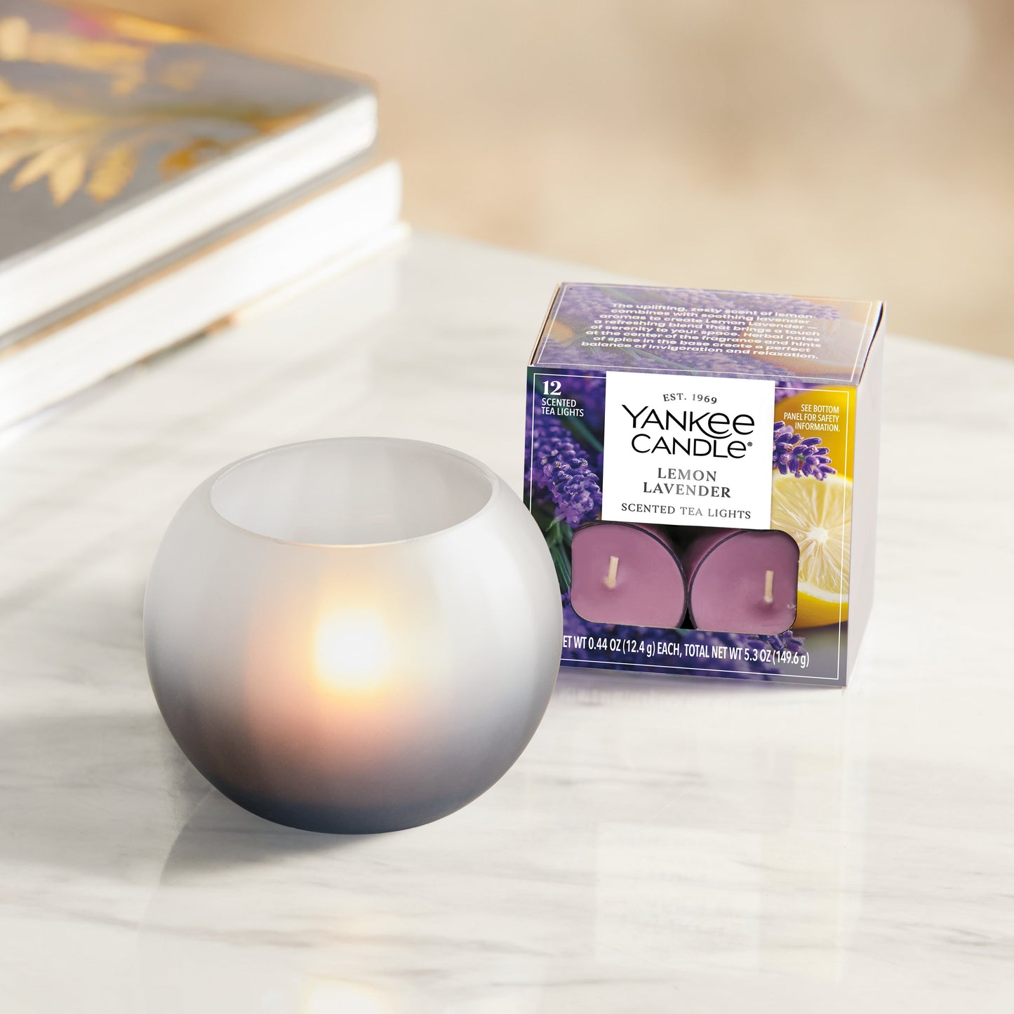 Gray Melon Tea Light Candle Holder