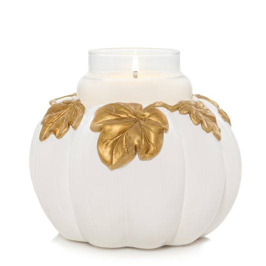 White Pumpkin Resin Holder (S29PZ)